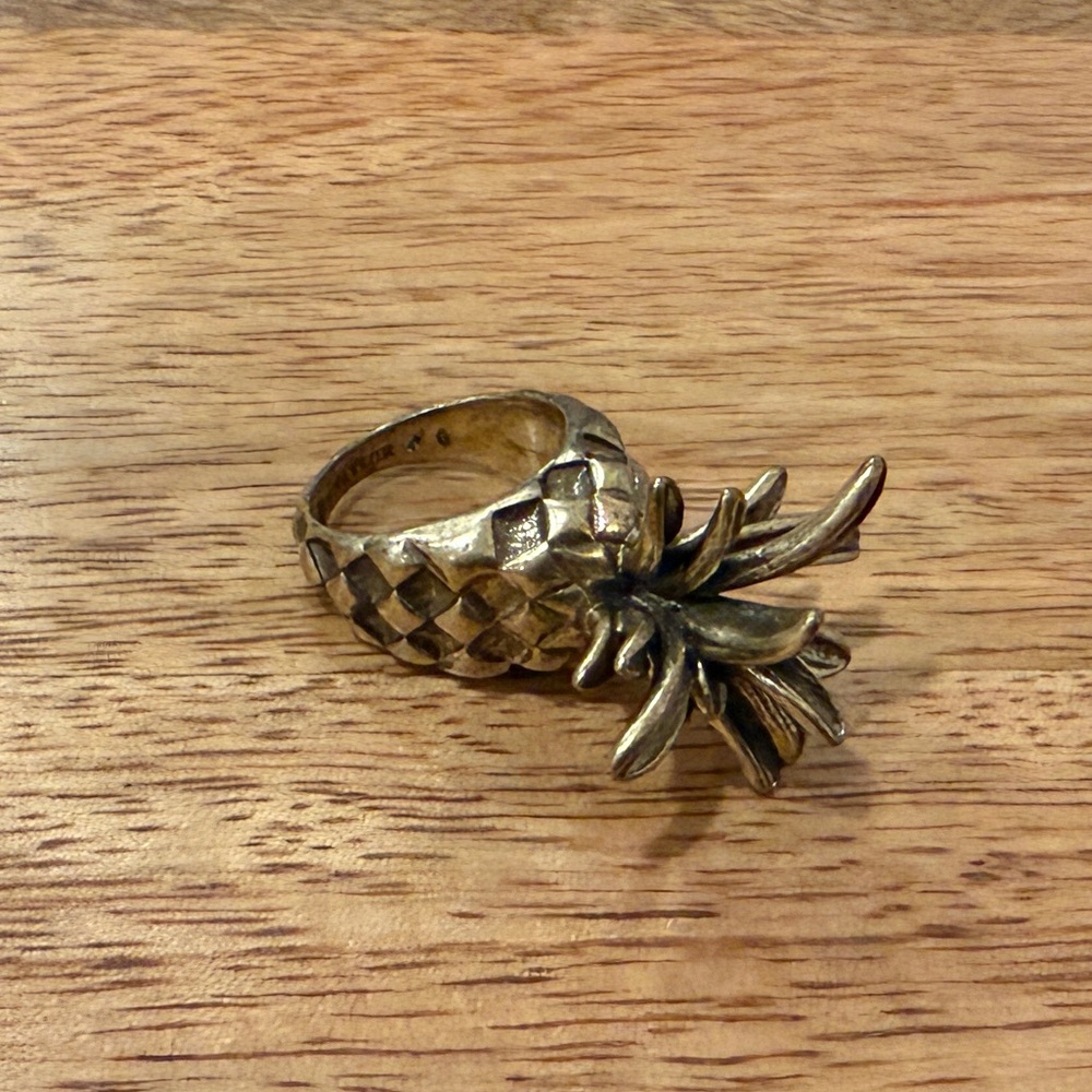 Vintage Brass Pineapple Ring